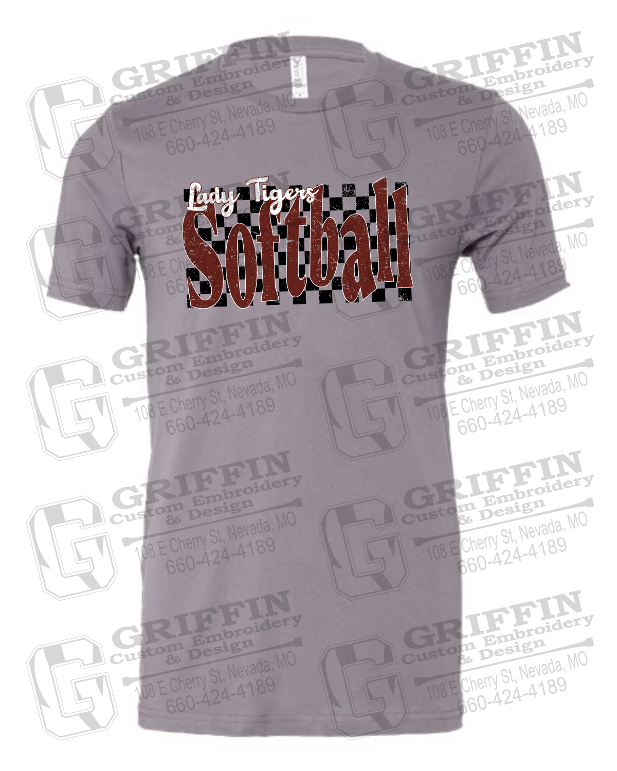 Cotton Short Sleeve T-Shirt - Softball - Nevada Tigers 27-J