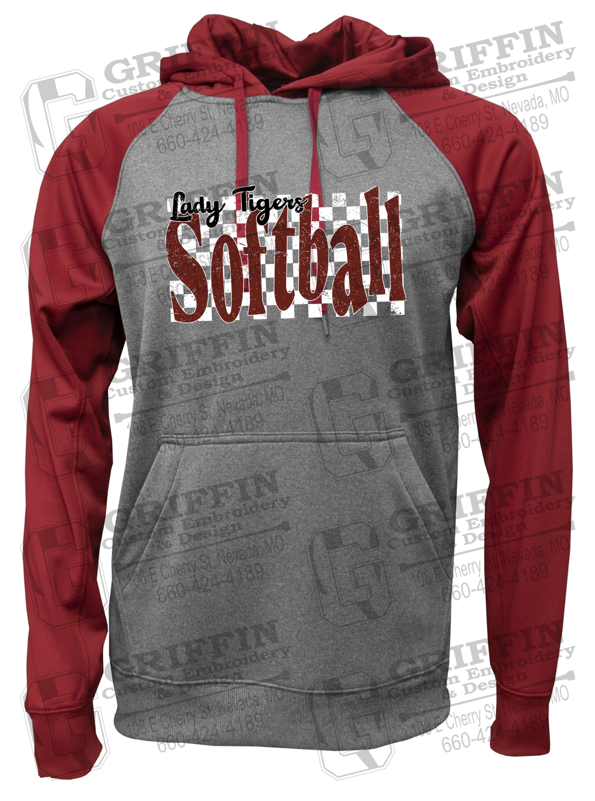 Performance Fleece Raglan Hoodie - Softball - Nevada Tigers 27-J