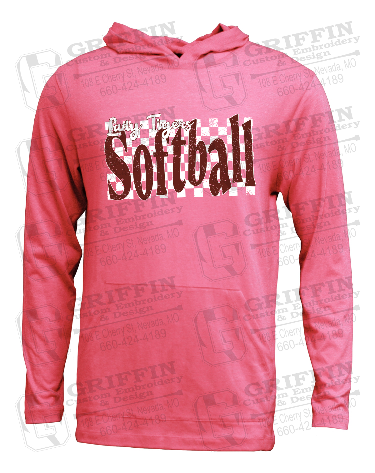 Soft-Tek T-Shirt Hoodie - Softball - Nevada Tigers 27-J
