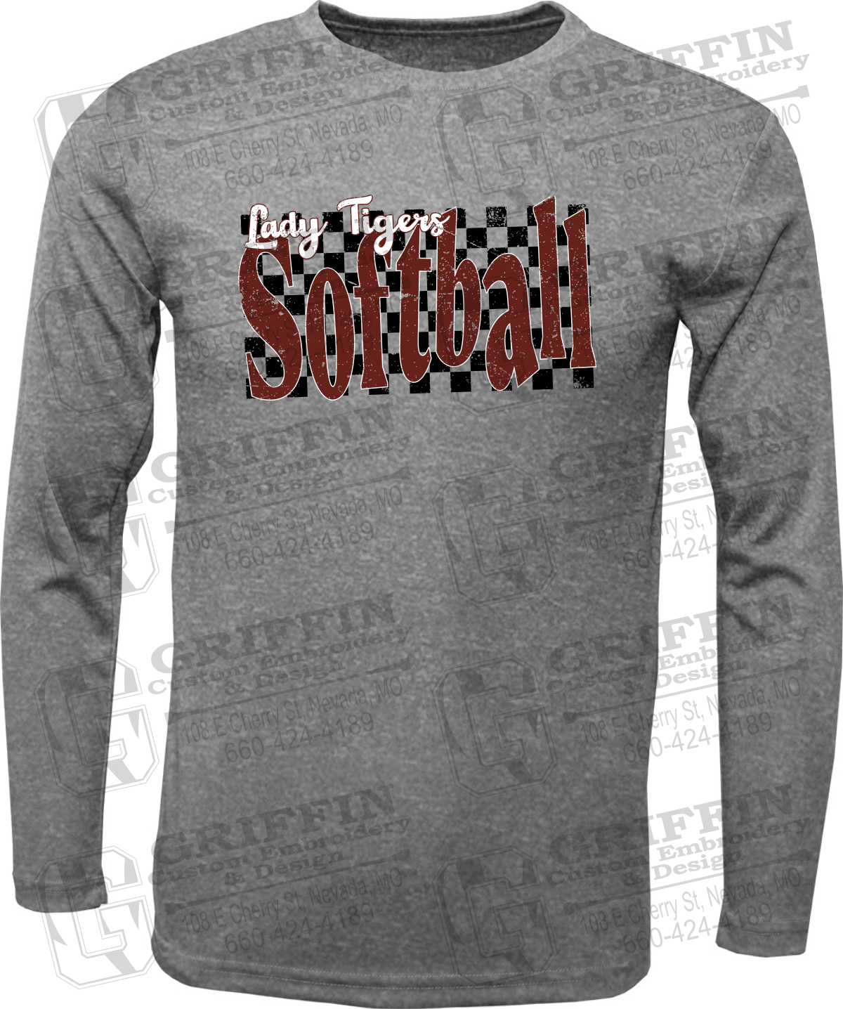 Toddler Dry-Fit Long Sleeve T-Shirt - Softball - Nevada Tigers 27-J