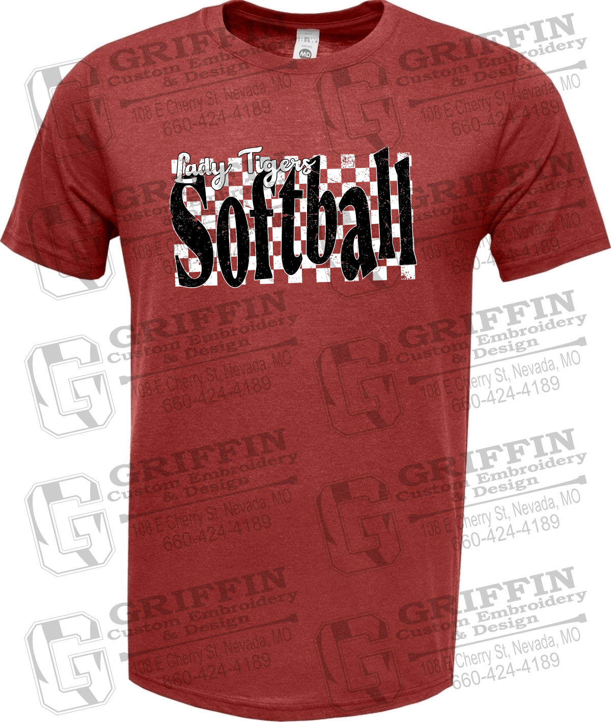 Soft-Tek Short Sleeve T-Shirt - Softball - Nevada Tigers 27-J