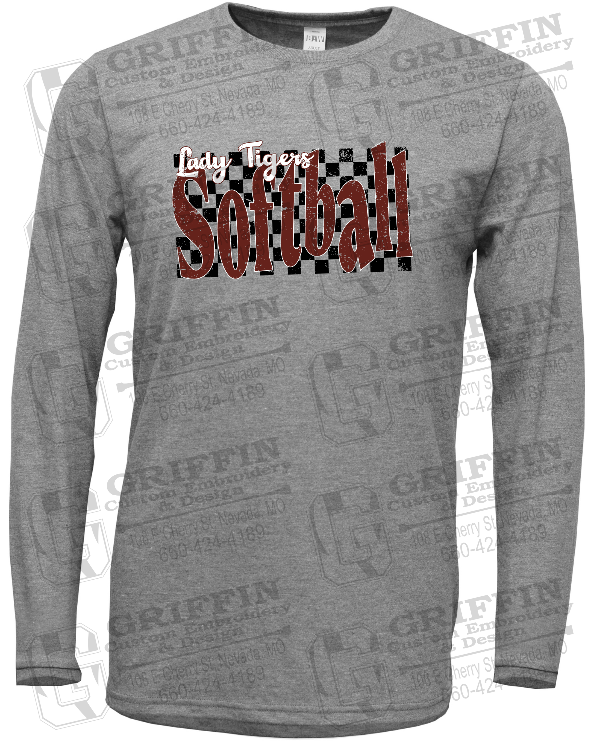 Soft-Tek Long Sleeve T-Shirt - Softball - Nevada Tigers 27-J