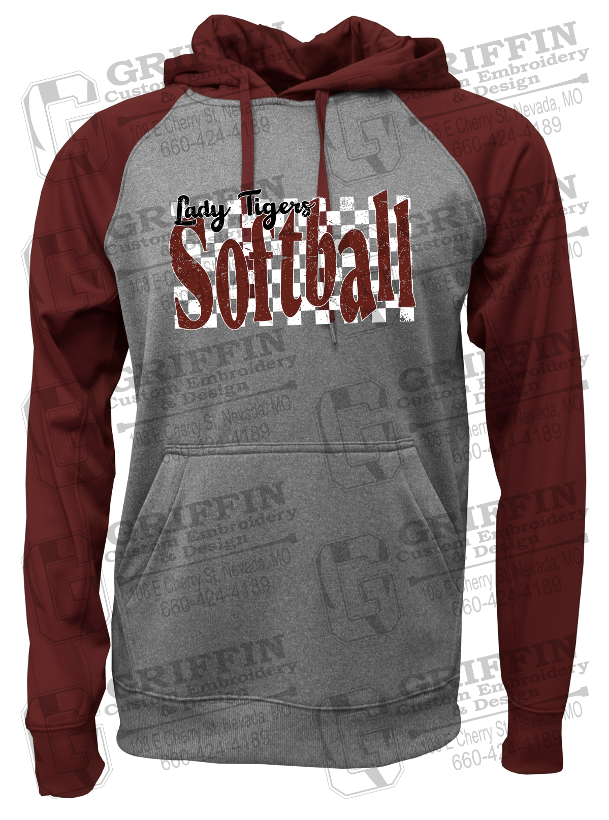 Performance Fleece Raglan Hoodie - Softball - Nevada Tigers 27-J