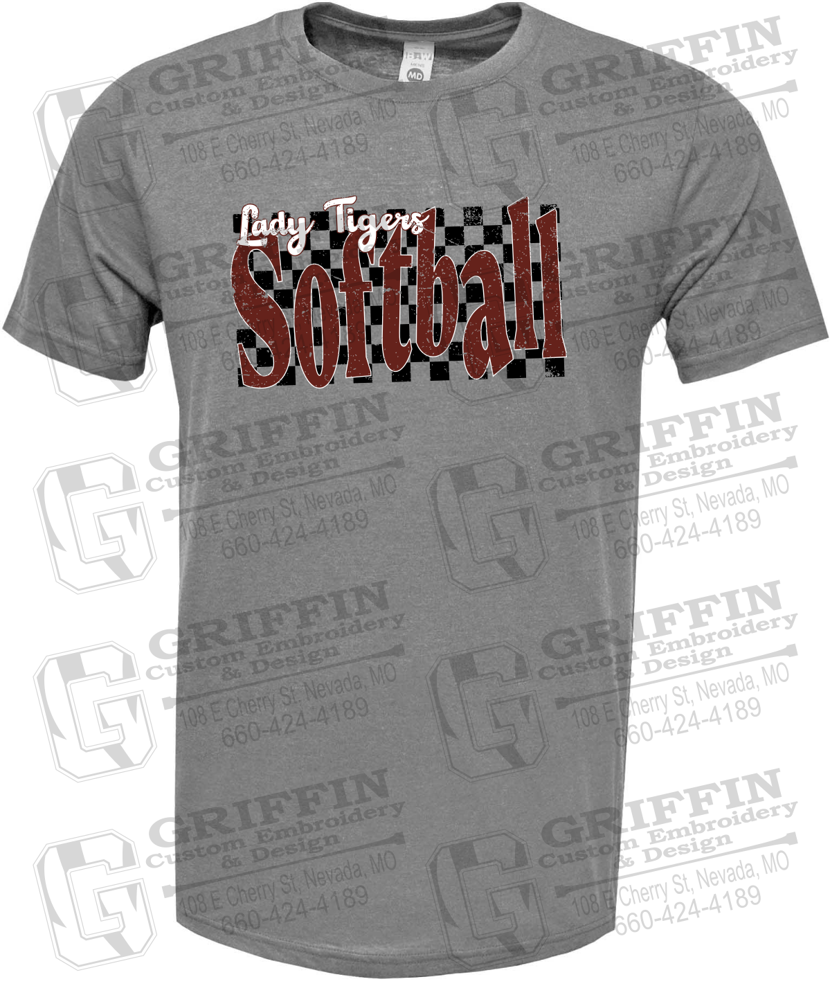 Soft-Tek Short Sleeve T-Shirt - Softball - Nevada Tigers 27-J