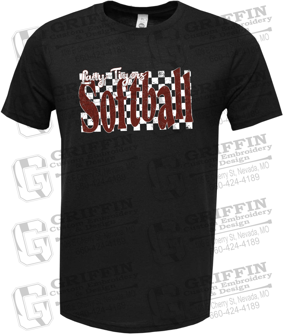 Soft-Tek Short Sleeve T-Shirt - Softball - Nevada Tigers 27-J