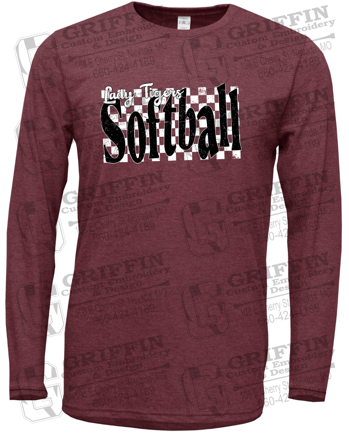 Soft-Tek Long Sleeve T-Shirt - Softball - Nevada Tigers 27-J