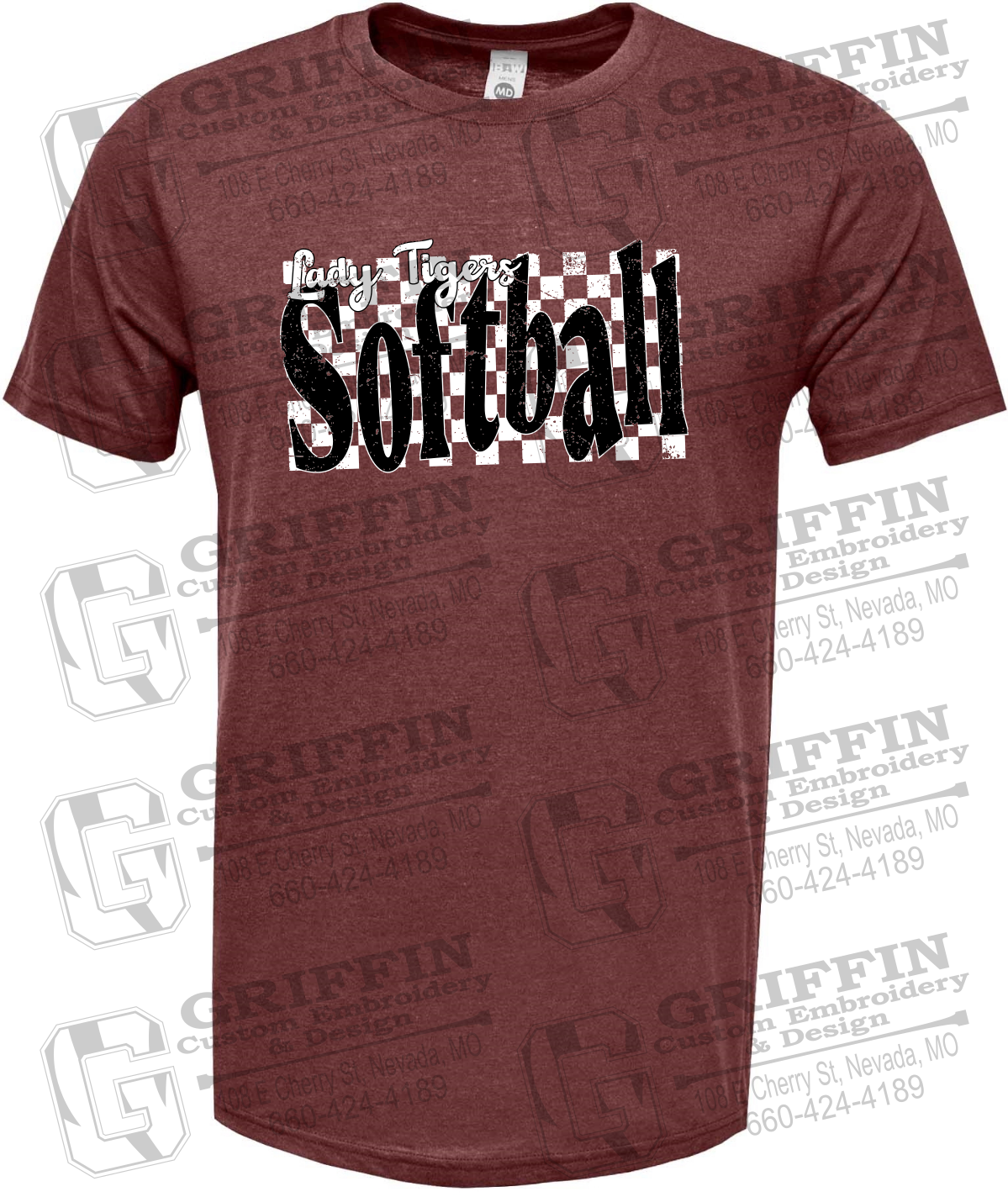 Soft-Tek Short Sleeve T-Shirt - Softball - Nevada Tigers 27-J
