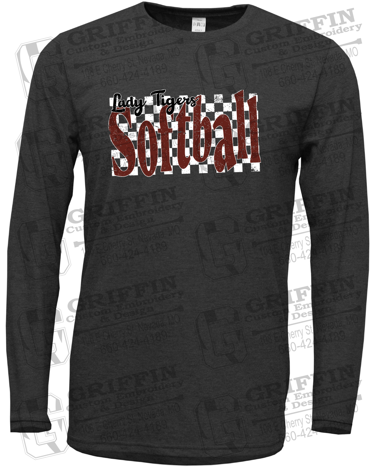 Soft-Tek Long Sleeve T-Shirt - Softball - Nevada Tigers 27-J