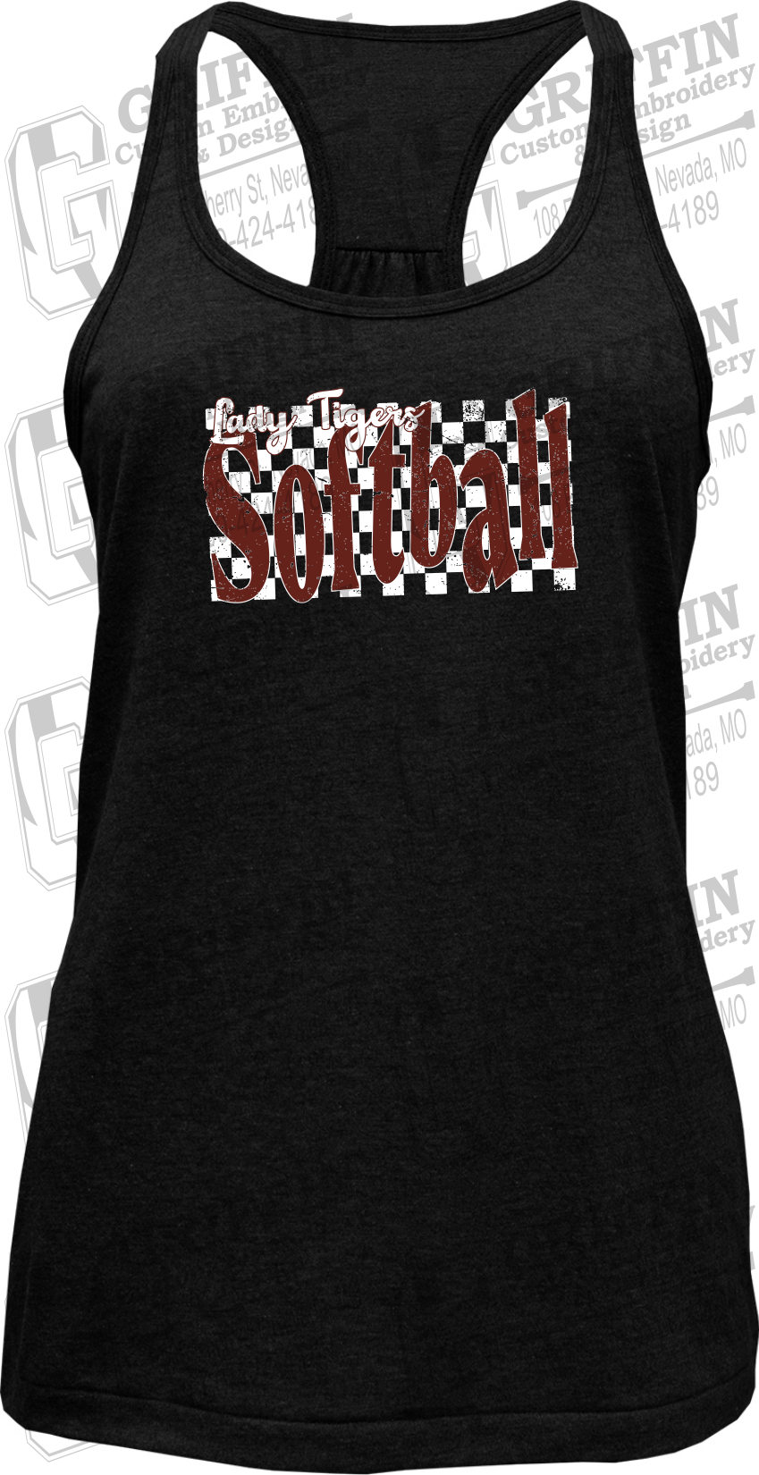 Womens Tri-Blend Tank Top - Softball - Nevada Tigers 27-J