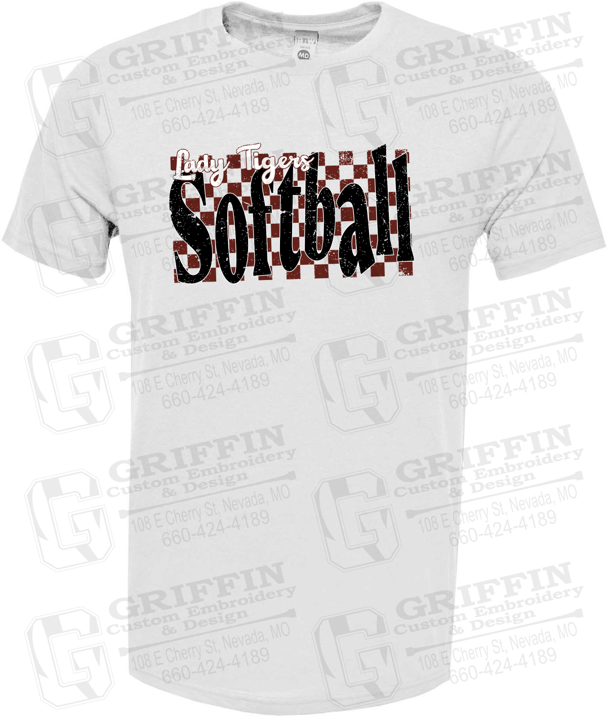 Soft-Tek Short Sleeve T-Shirt - Softball - Nevada Tigers 27-J