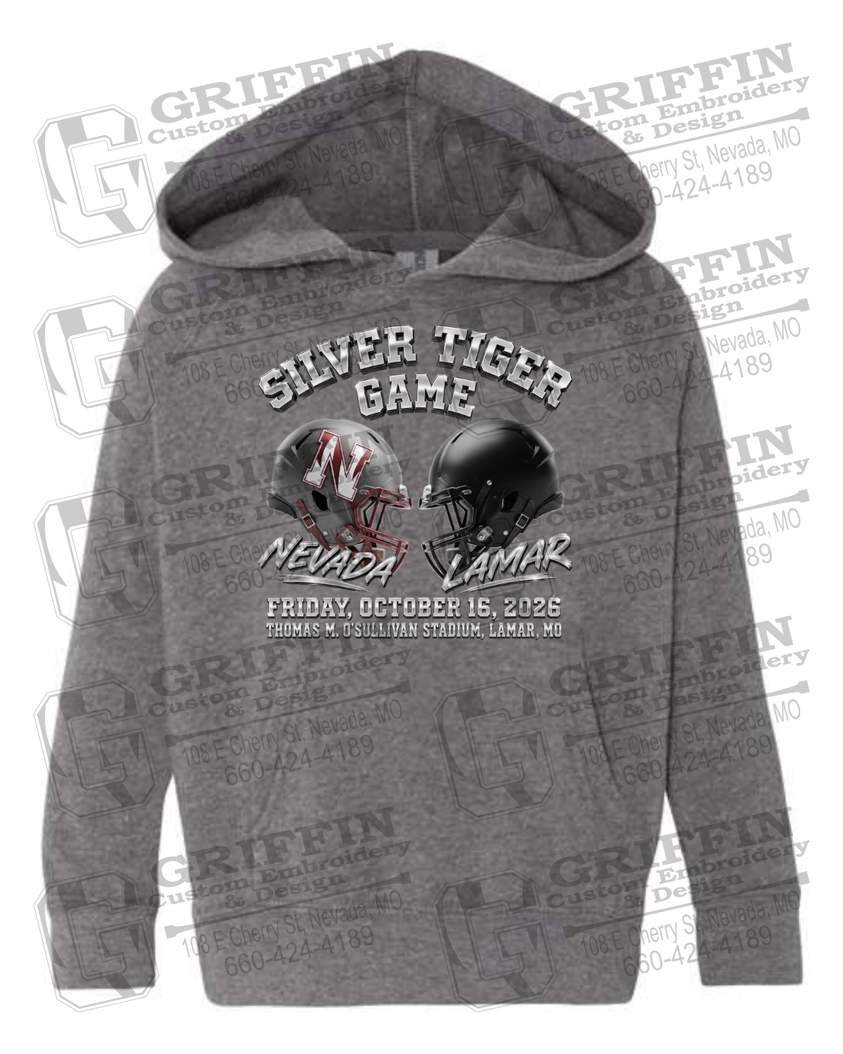 Toddler Hoodie - Silver Tiger 2026 Football - Nevada Tigers 27-K