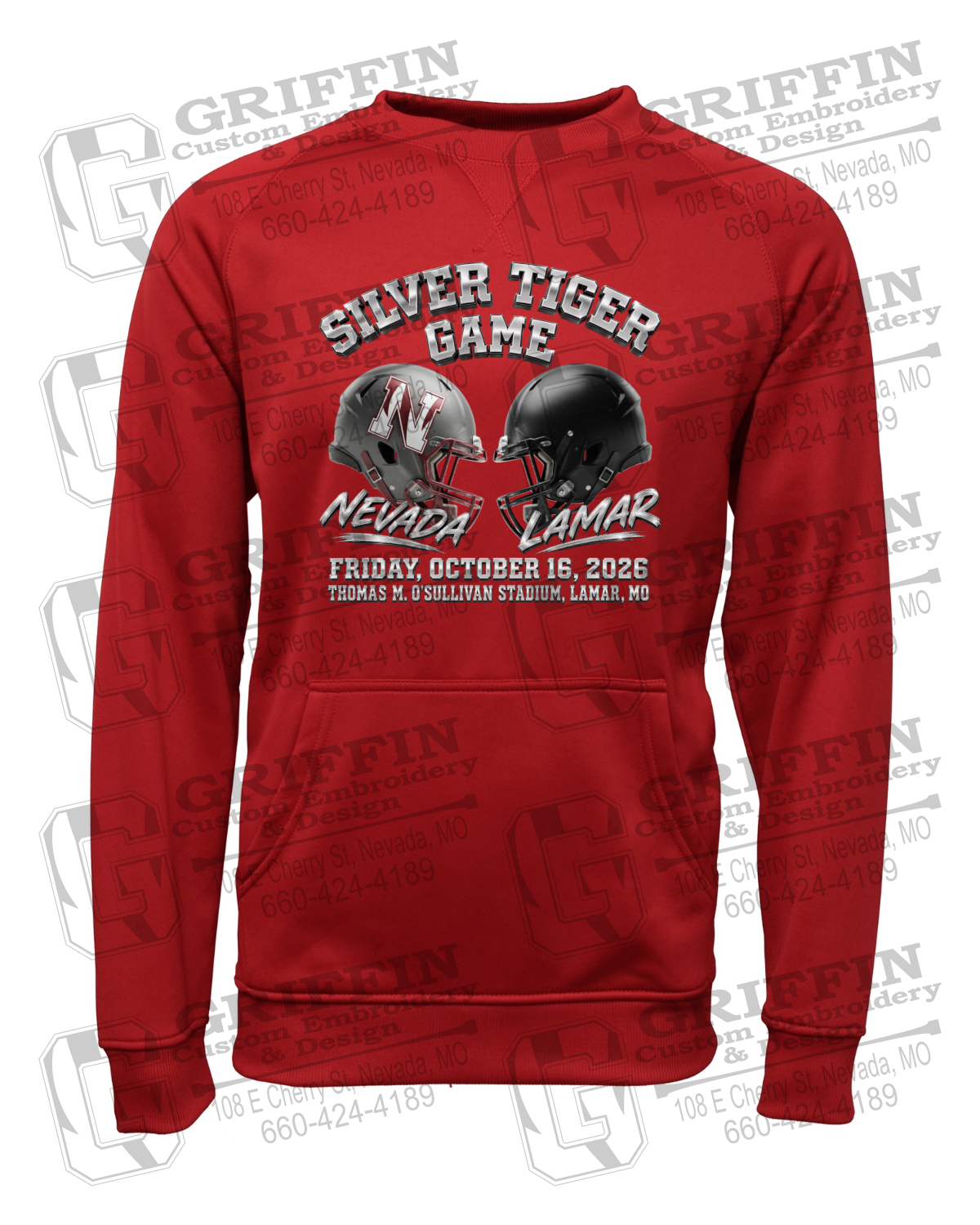 Performance Fleece Sweatshirt - Silver Tiger 2026 Football - Nevada Tigers 27-K