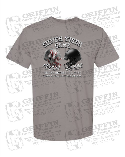 Comfort Colors Short Sleeve T-Shirt - Silver Tiger 2026 Football - Nevada Tigers 27-K