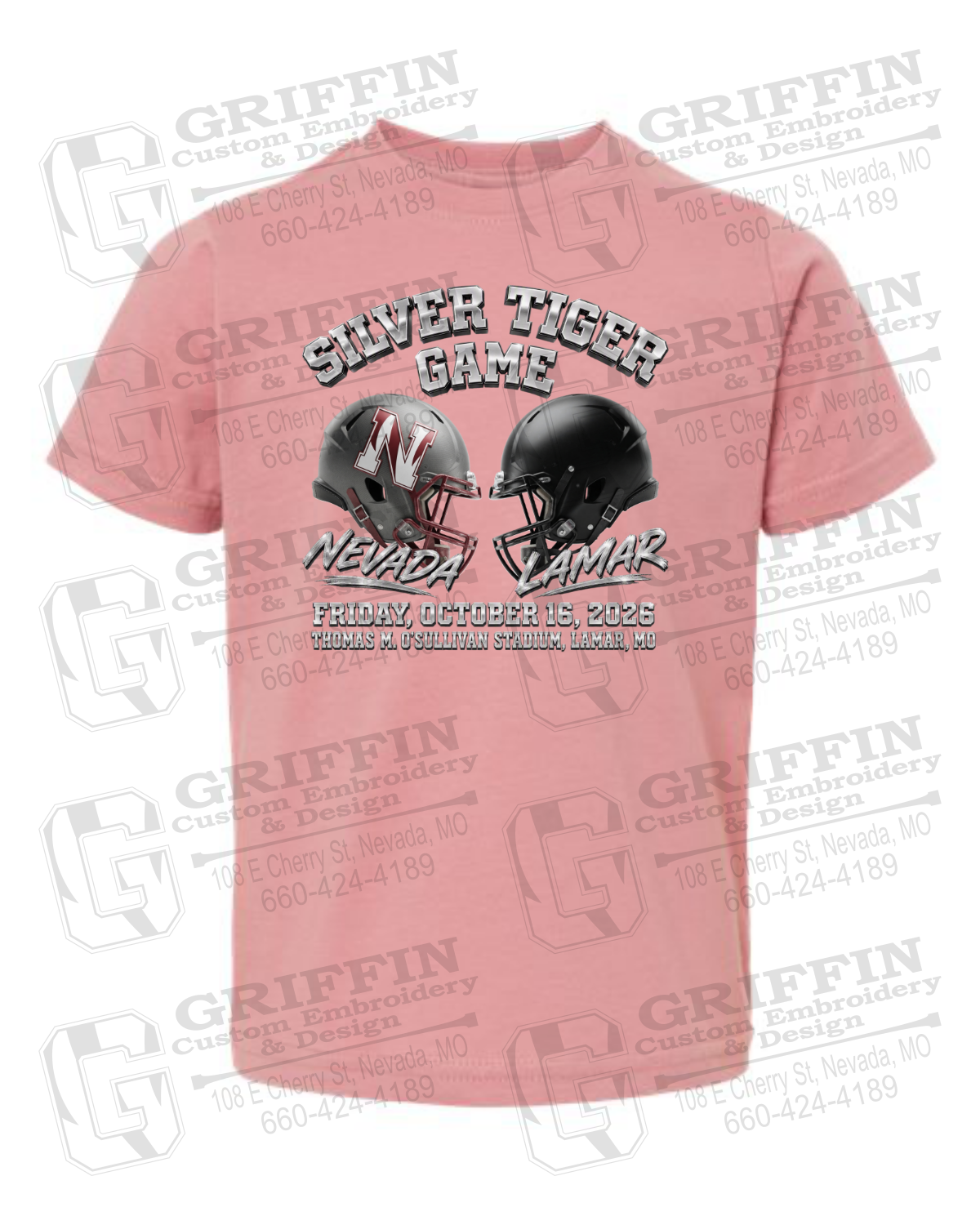 Toddler/Infant Cotton T-Shirt - Silver Tiger 2026 Football - Nevada Tigers 27-K