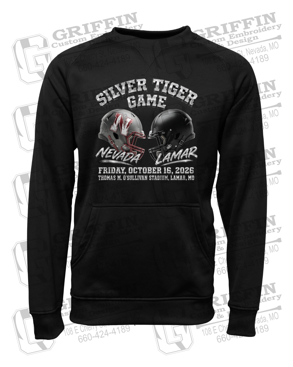 Performance Fleece Sweatshirt - Silver Tiger 2026 Football - Nevada Tigers 27-K