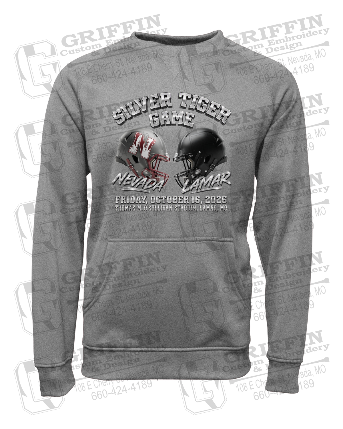 Performance Fleece Sweatshirt - Silver Tiger 2026 Football - Nevada Tigers 27-K