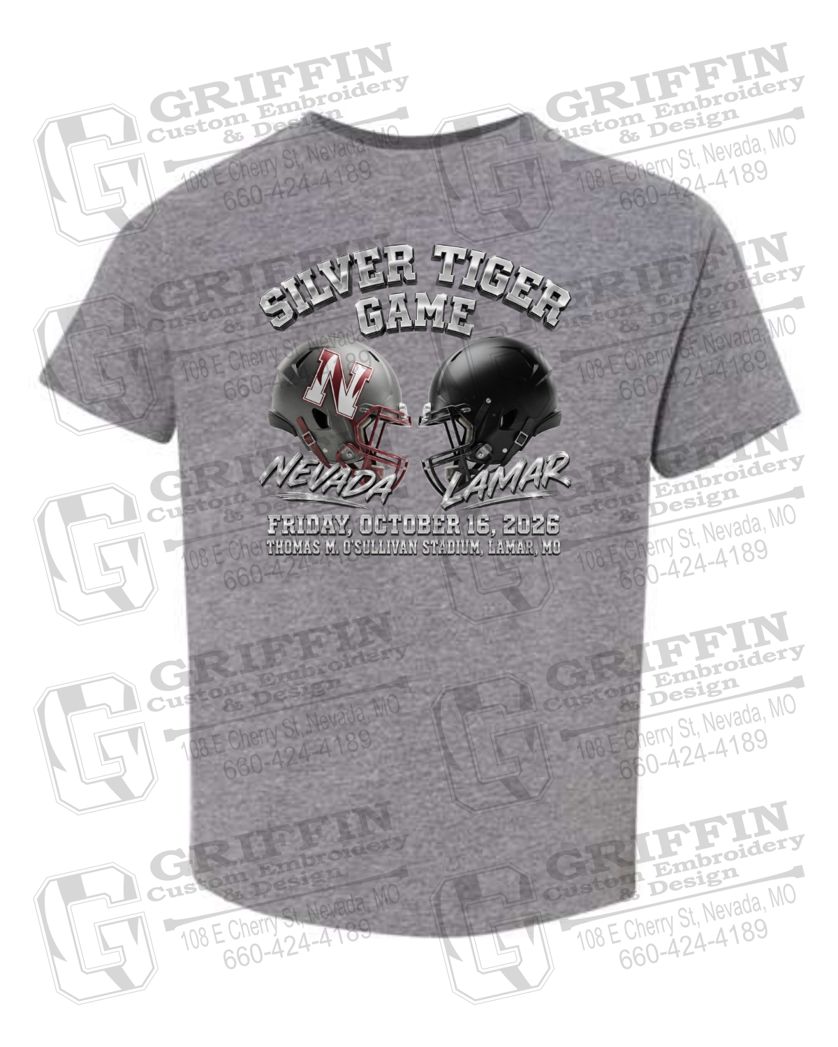 Toddler/Infant Cotton T-Shirt - Silver Tiger 2026 Football - Nevada Tigers 27-K