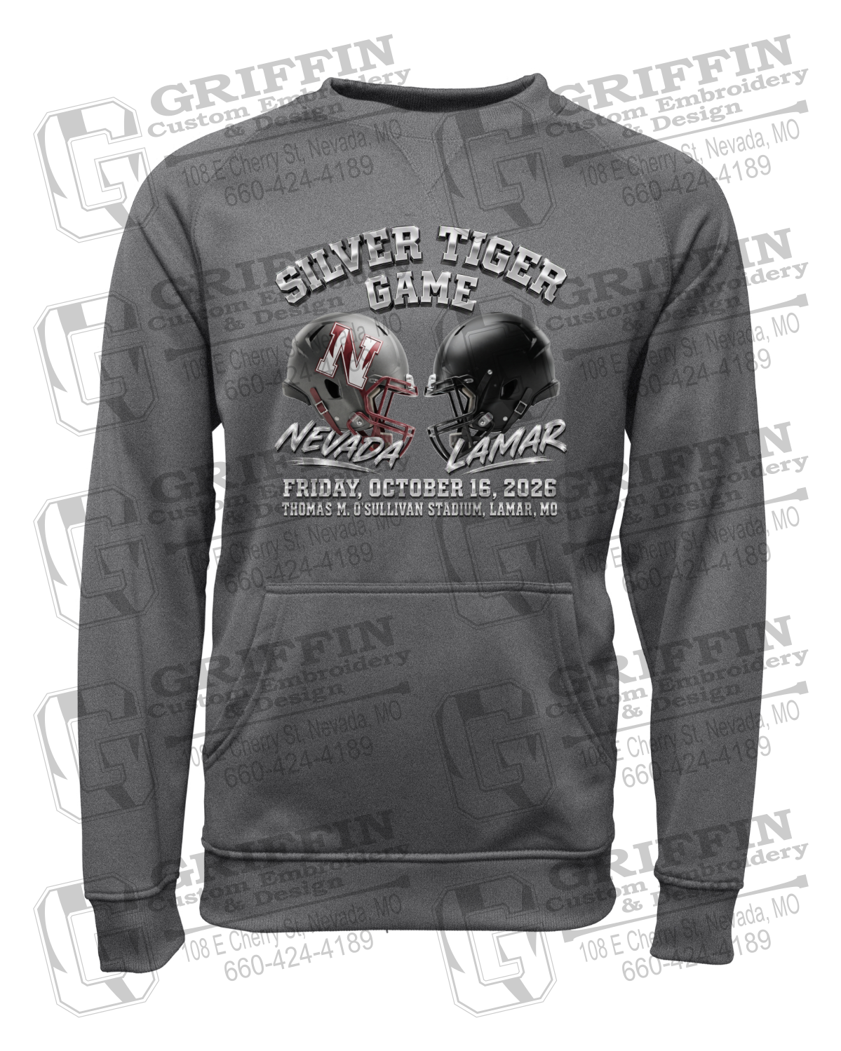 Performance Fleece Sweatshirt - Silver Tiger 2026 Football - Nevada Tigers 27-K