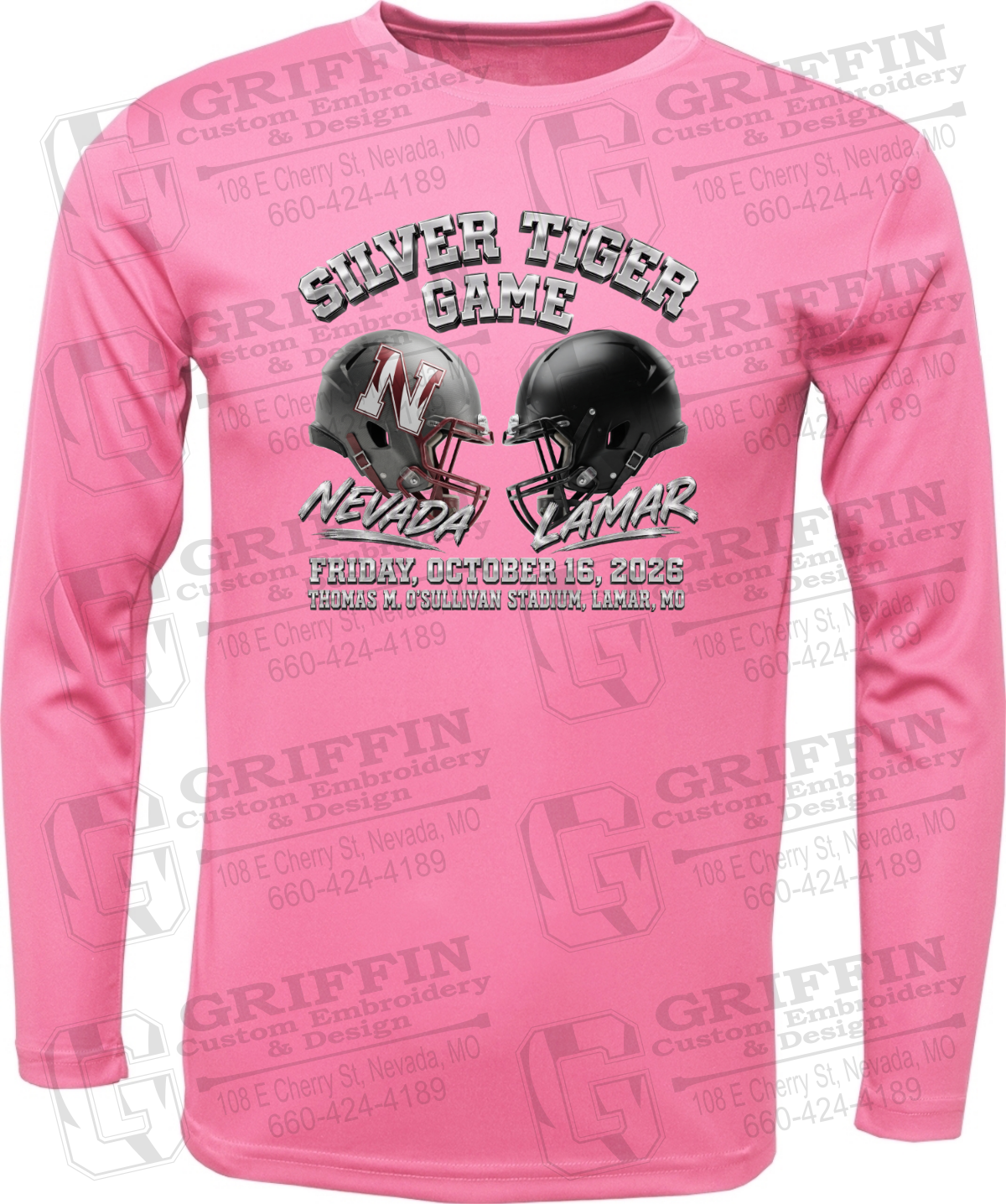 Toddler Dry-Fit Long Sleeve T-Shirt - Silver Tiger 2026 Football - Nevada Tigers 27-K