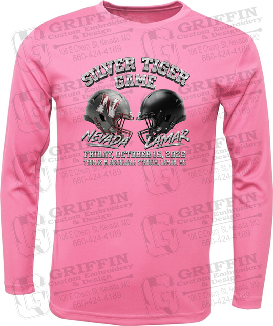 Toddler Dry-Fit Long Sleeve T-Shirt - Silver Tiger 2026 Football - Nevada Tigers 27-K
