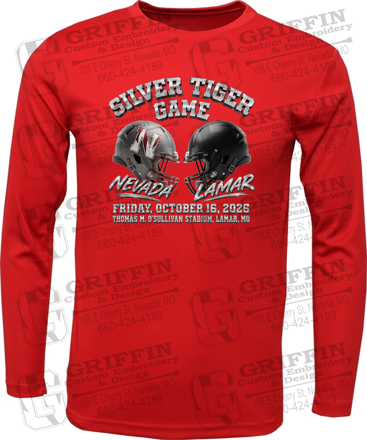 Toddler Dry-Fit Long Sleeve T-Shirt - Silver Tiger 2026 Football - Nevada Tigers 27-K