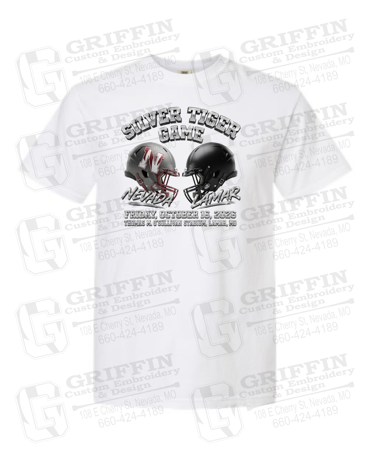 Comfort Colors Short Sleeve T-Shirt - Silver Tiger 2026 Football - Nevada Tigers 27-K