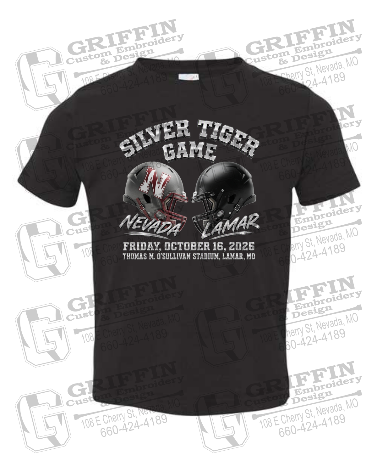 Toddler/Infant Cotton T-Shirt - Silver Tiger 2026 Football - Nevada Tigers 27-K