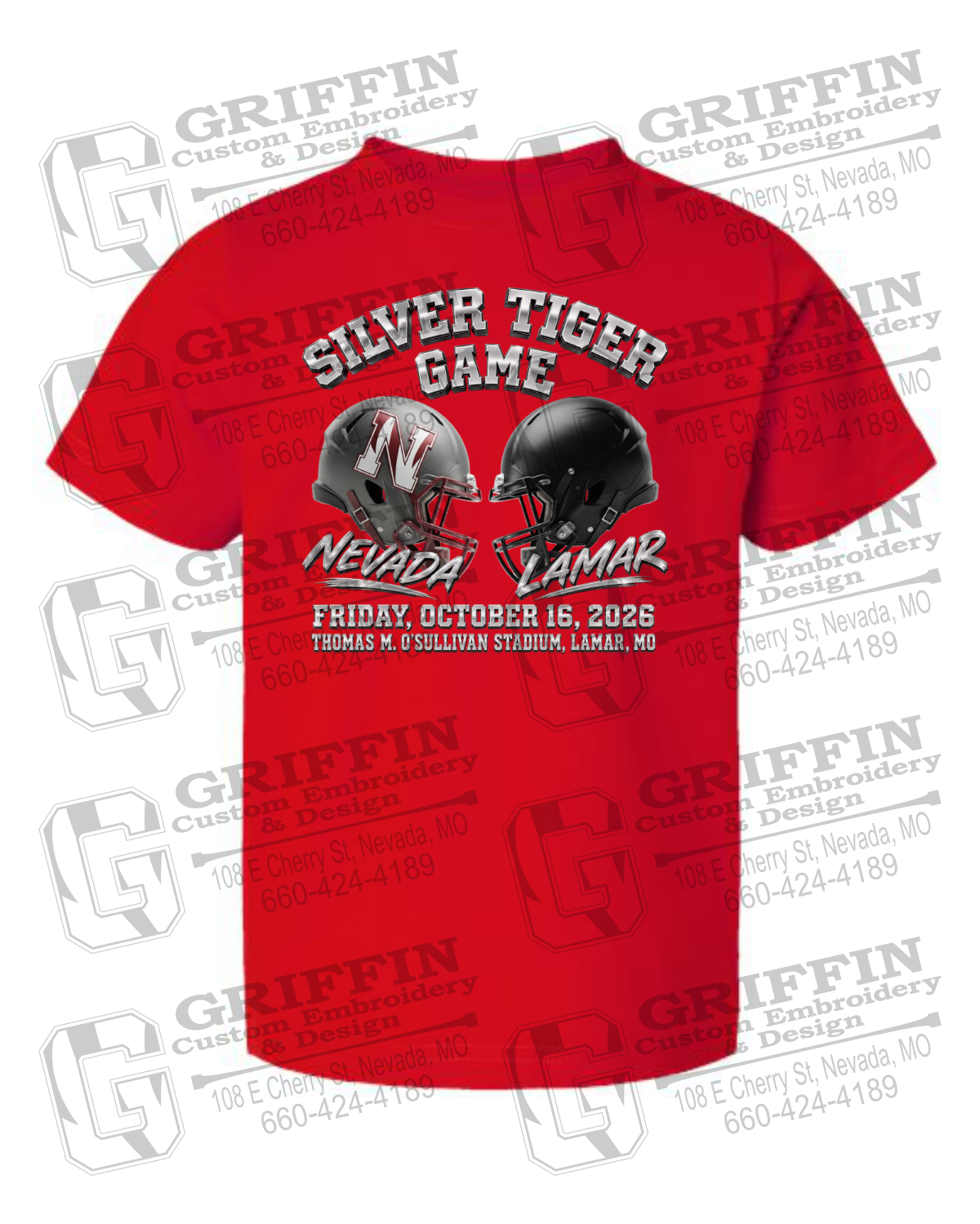 Toddler/Infant Cotton T-Shirt - Silver Tiger 2026 Football - Nevada Tigers 27-K