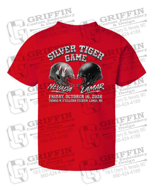 Toddler/Infant Cotton T-Shirt - Silver Tiger 2026 Football - Nevada Tigers 27-K