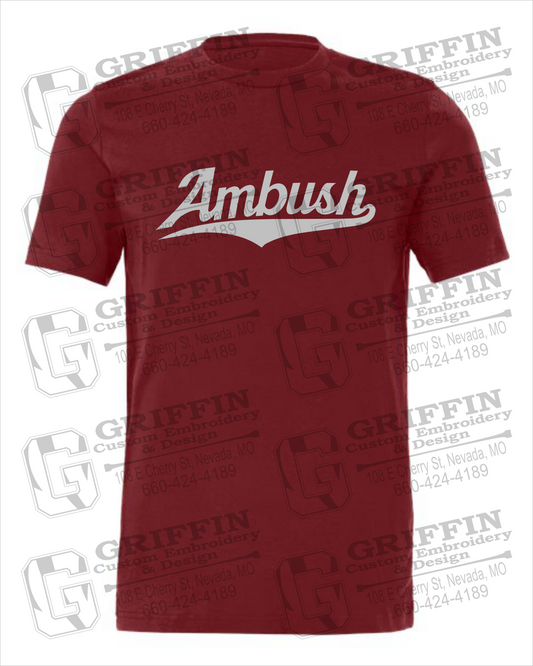 100% Cotton Short Sleeve T-Shirt - Ambush Baseball