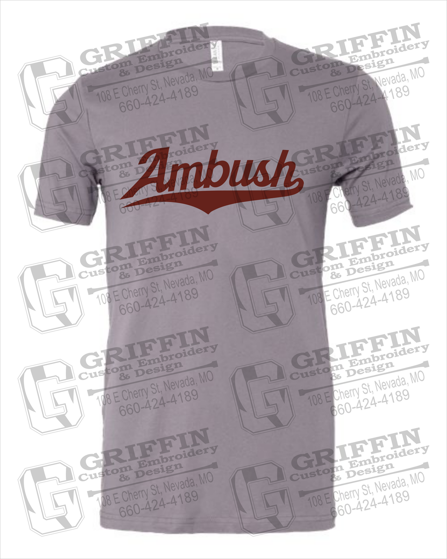 100% Cotton Short Sleeve T-Shirt - Ambush Baseball
