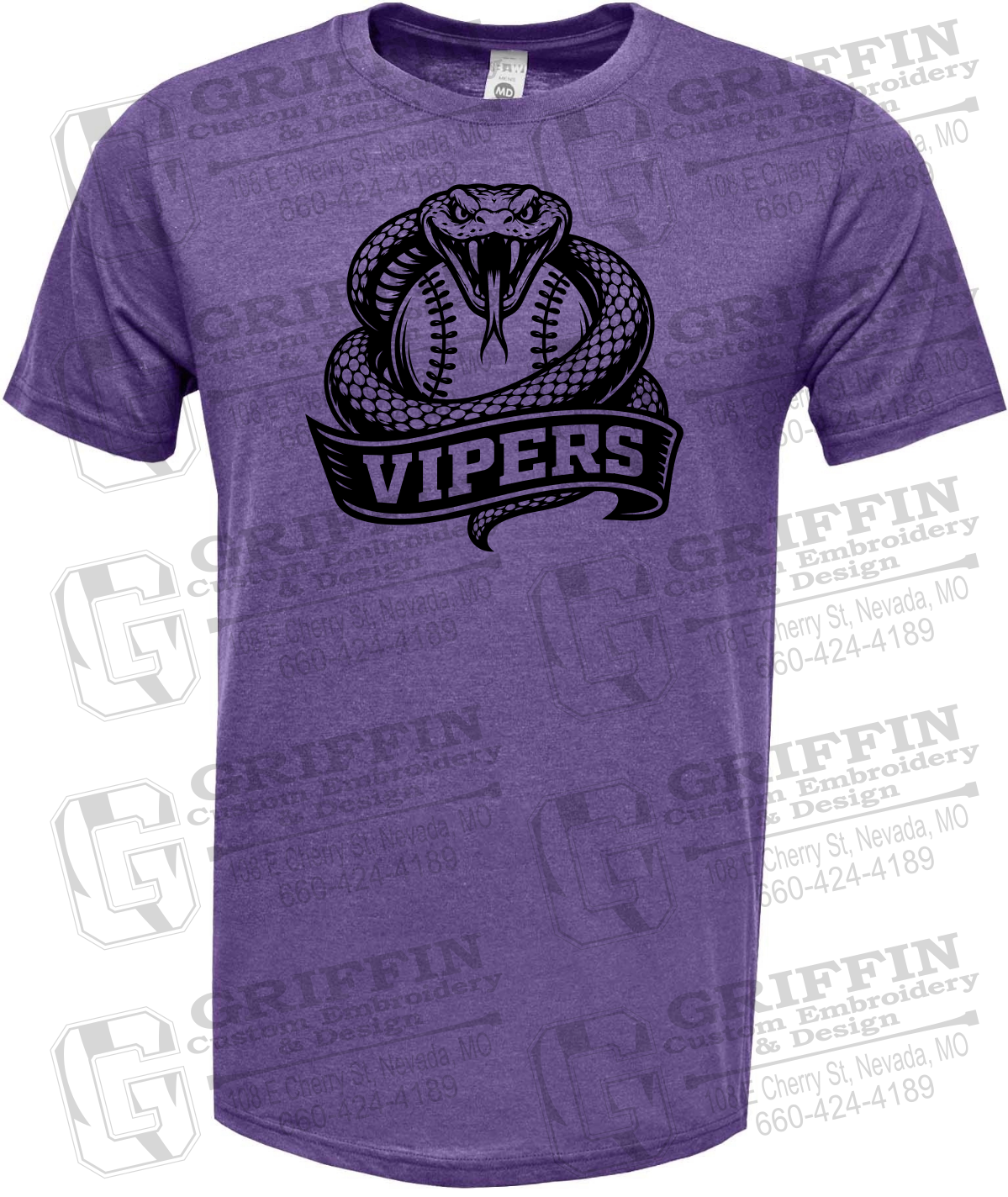 Soft-Tek Short Sleeve T-Shirt - Violet Vipers