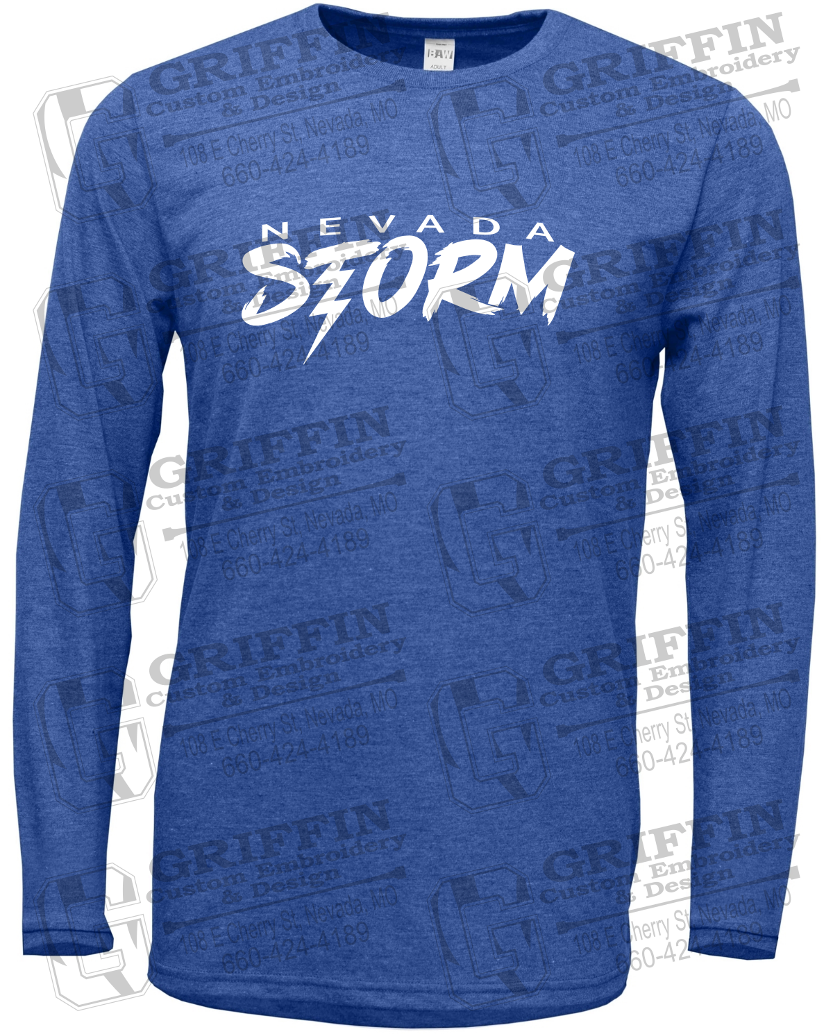 Soft-Tek Long Sleeve T-Shirt - Basketball - Nevada Storm