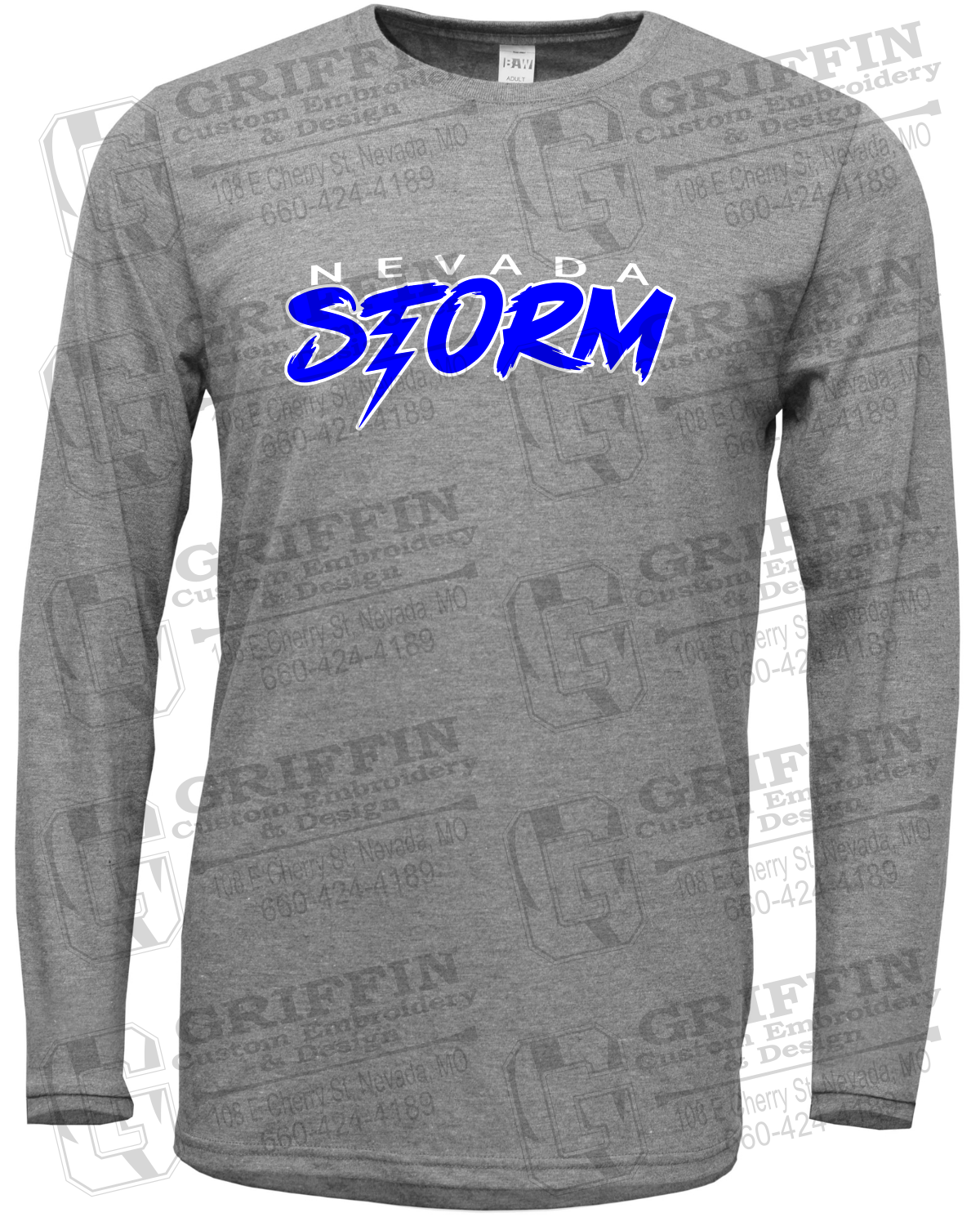 Soft-Tek Long Sleeve T-Shirt - Basketball - Nevada Storm