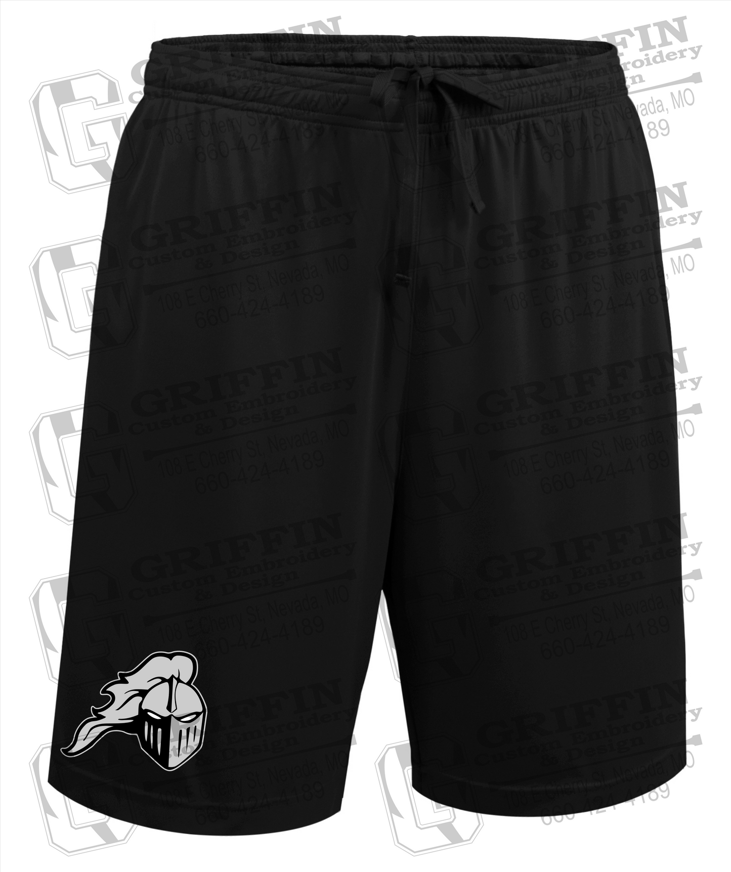 Gym Shorts - NEVC Knights Helmet Logo