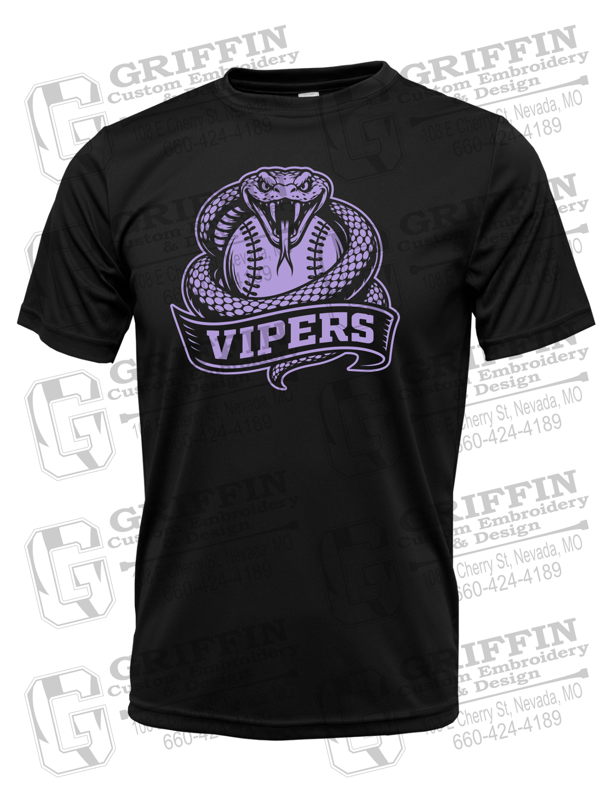 Dry-Fit Short Sleeve T-Shirt - Violet Vipers