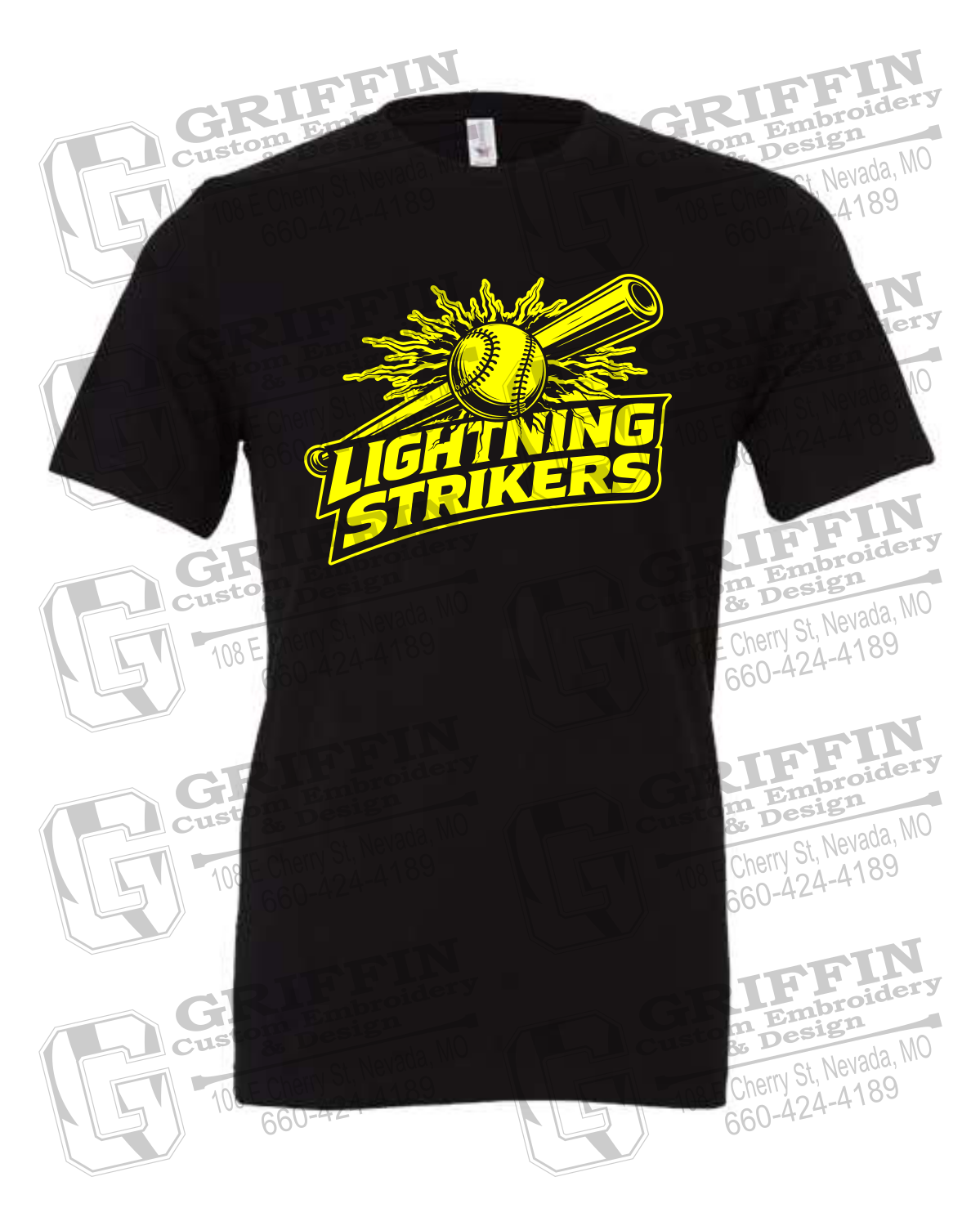 Cotton Short Sleeve T-Shirt - Lightning Strikers