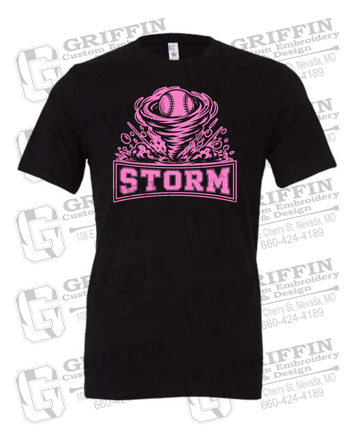 Cotton Short Sleeve T-Shirt - Pink Storm