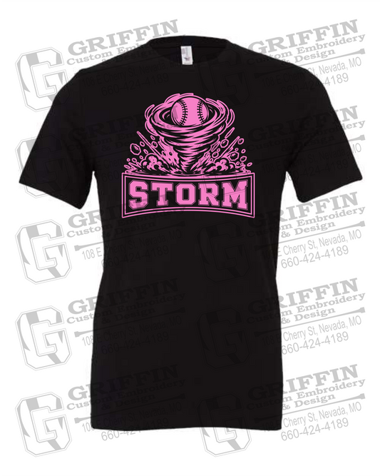 Cotton Short Sleeve T-Shirt - Pink Storm