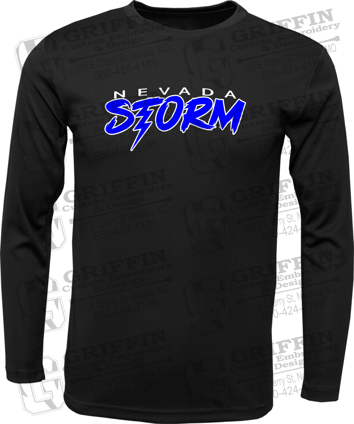 Dry-Fit Long Sleeve T-Shirt - Basketball - Nevada Storm