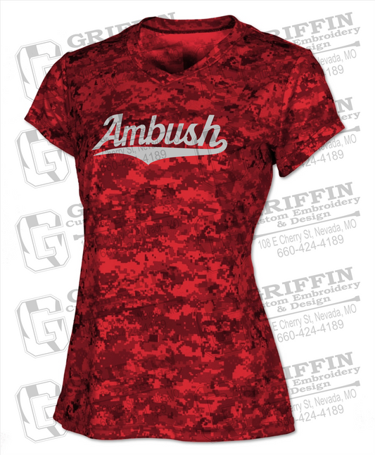 Womens V-Neck Dry-Fit T-Shirt - Ambush Baseball