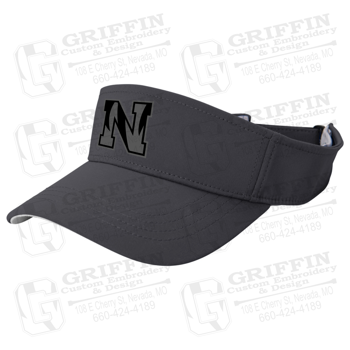 Optic Adjustable Visor - Blackout Nevada N Logo