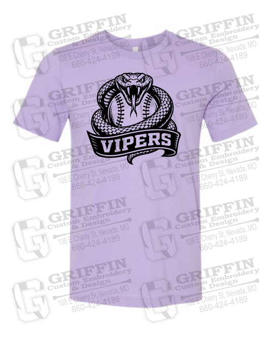 Cotton Short Sleeve T-Shirt - Violet Vipers