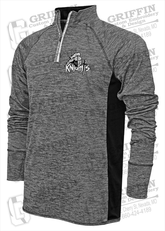 Men's Dry-Tek Heather 1/4 Zip - NEVC Knights Full Logo