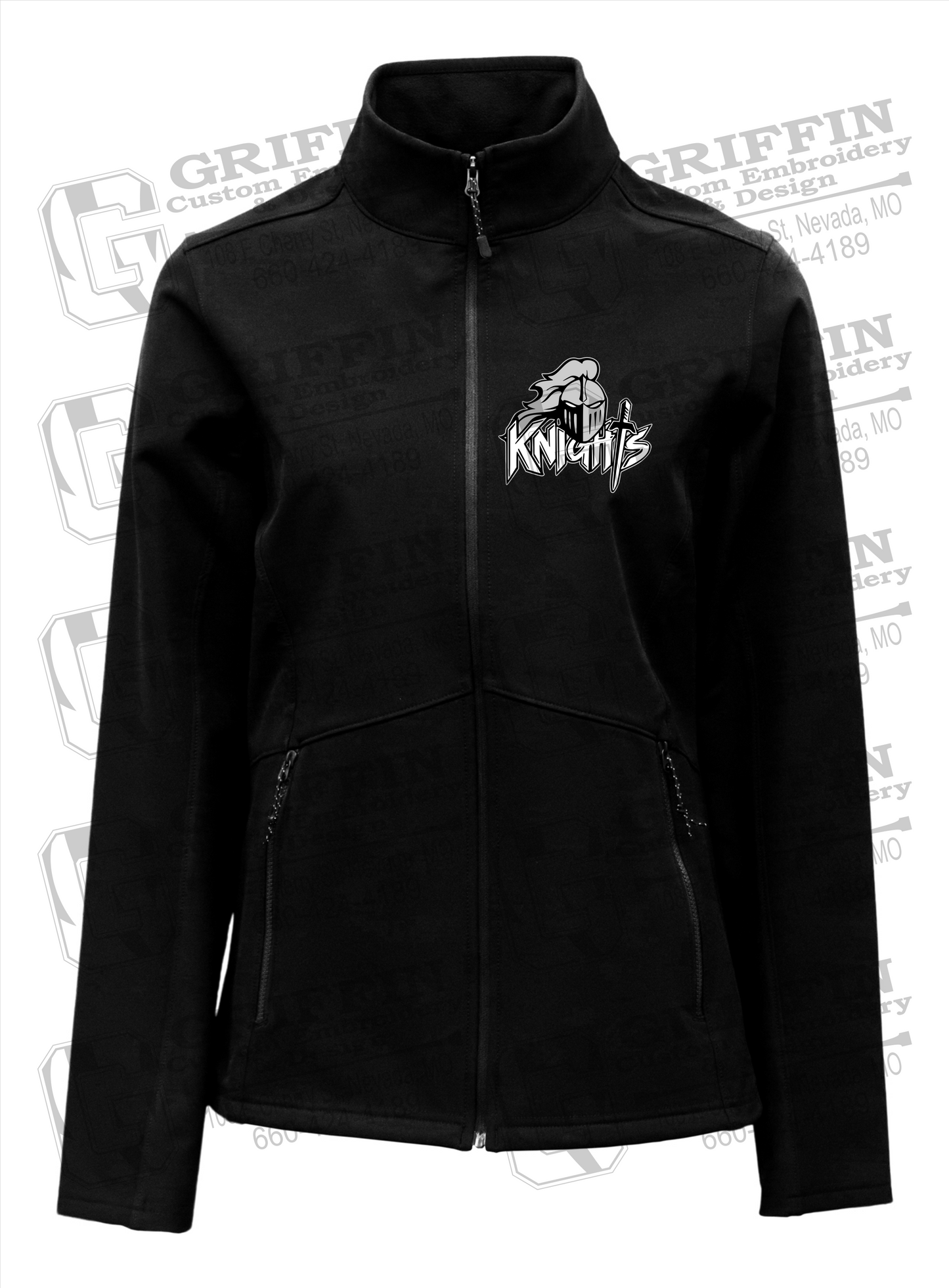 NEVC Knights Womens Softshell Jacket - Knights Full Logo