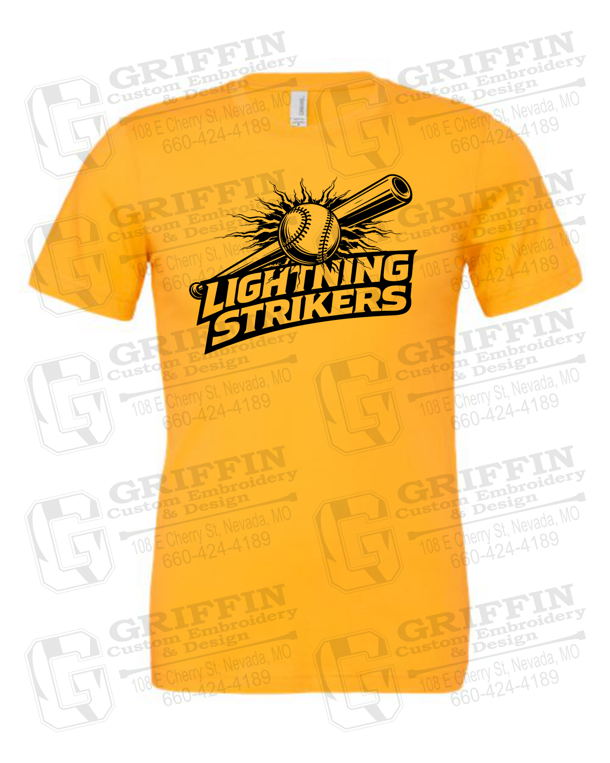 Cotton Short Sleeve T-Shirt - Lightning Strikers