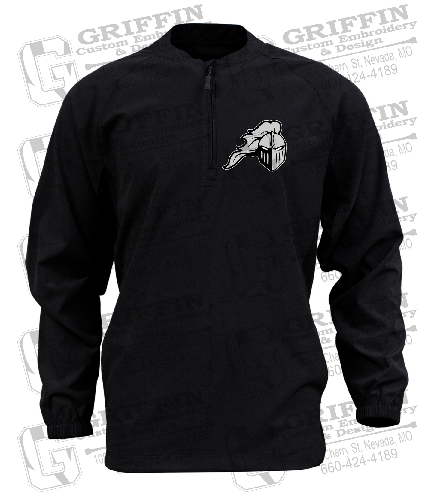 Long Sleeve Cage Jacket - NEVC Knights Helmet Logo