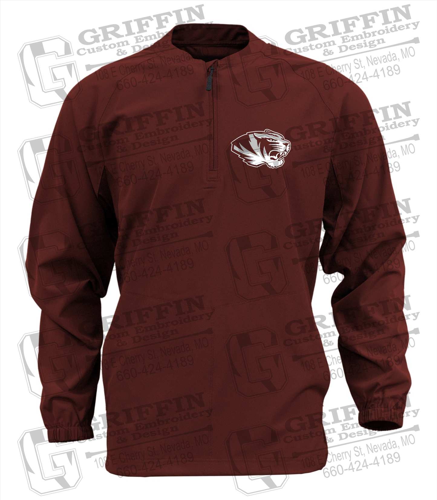 Long Sleeve Cage Jacket - Nevada Tiger Head Logo