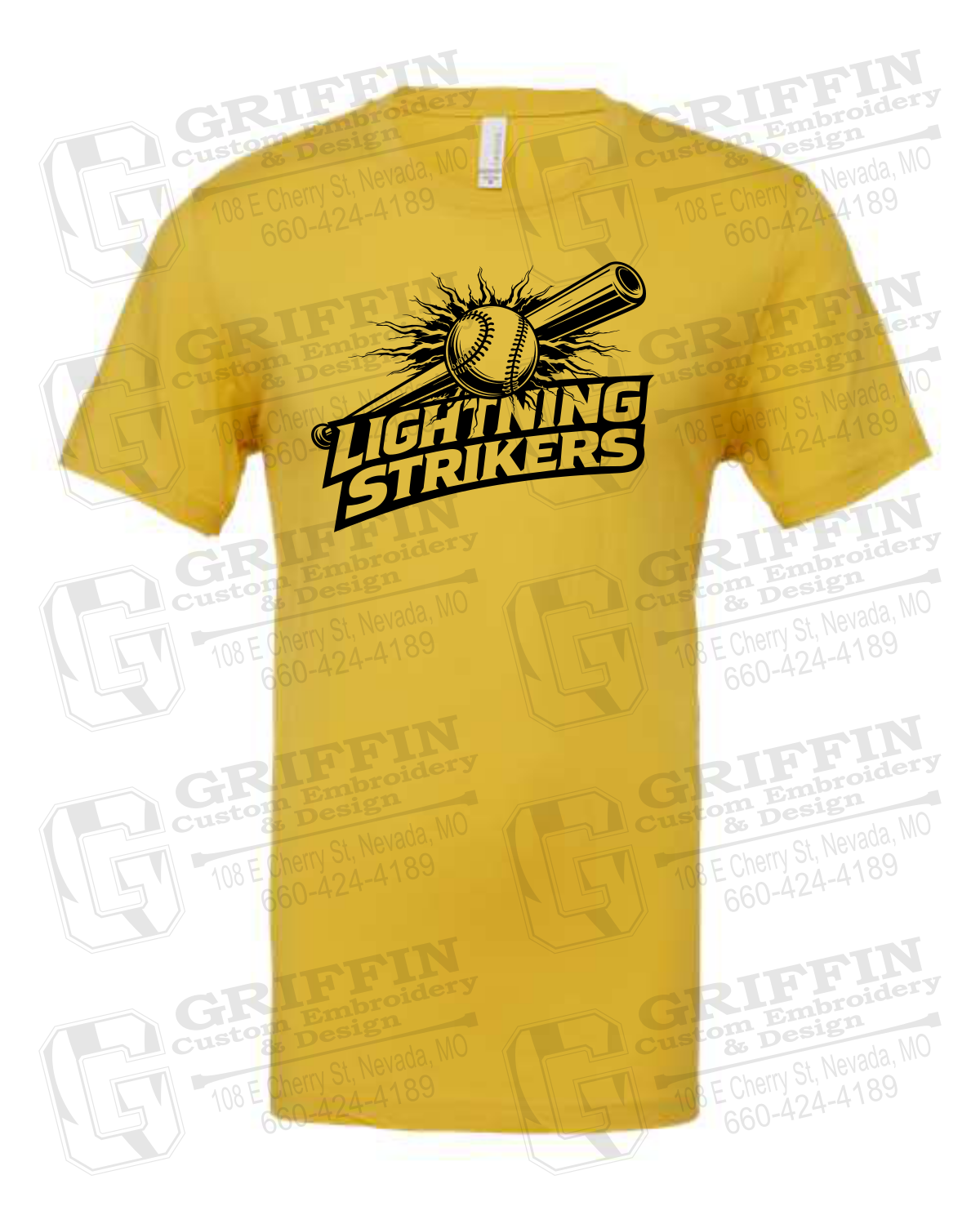 Cotton Short Sleeve T-Shirt - Lightning Strikers