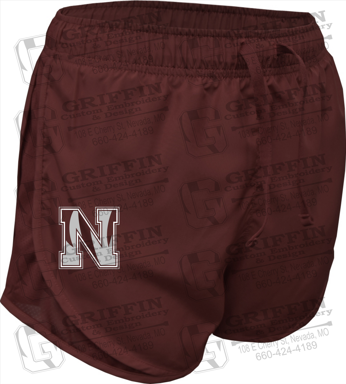 Womens Running Shorts - Nevada Tigers N Logo